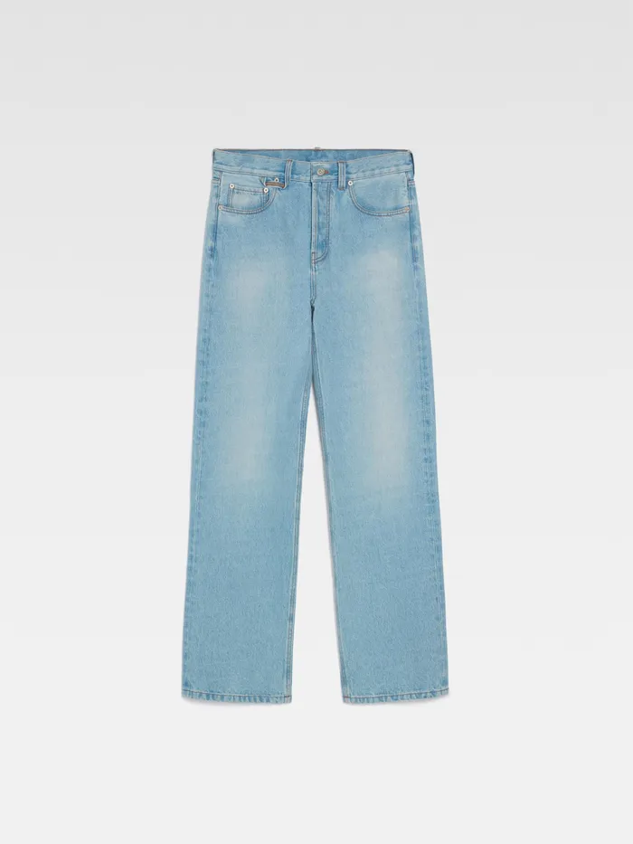 JACQUEMUS Trousers and Shorts Straight Leg Jeans Light Bluetabac 8211 Men