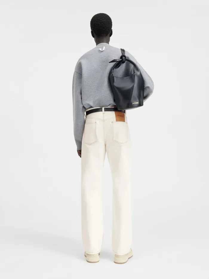 JACQUEMUS Trousers and Shorts Straight Leg Jeans Offwhitetabac 8211 Men