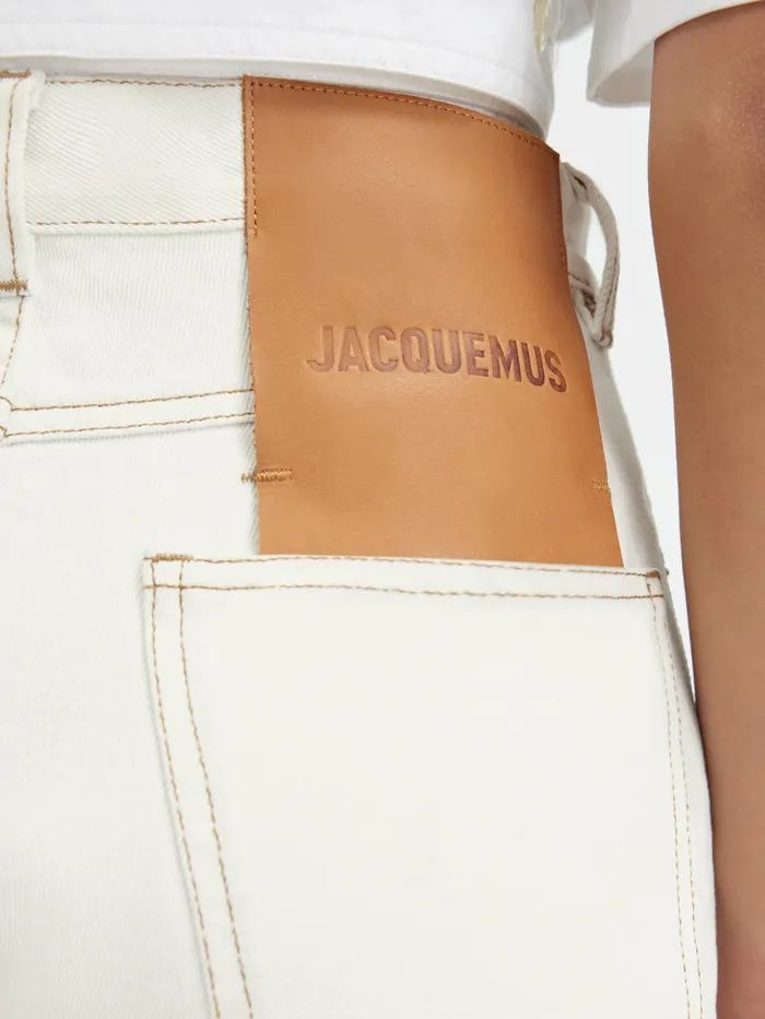JACQUEMUS Trousers and Shorts Straight Leg Jeans Offwhitetabac 8211 Women