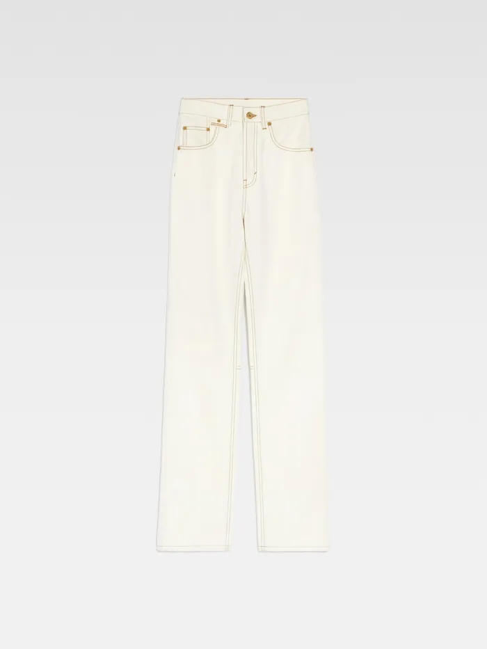JACQUEMUS Trousers and Shorts Straight Leg Jeans Offwhitetabac 8211 Women