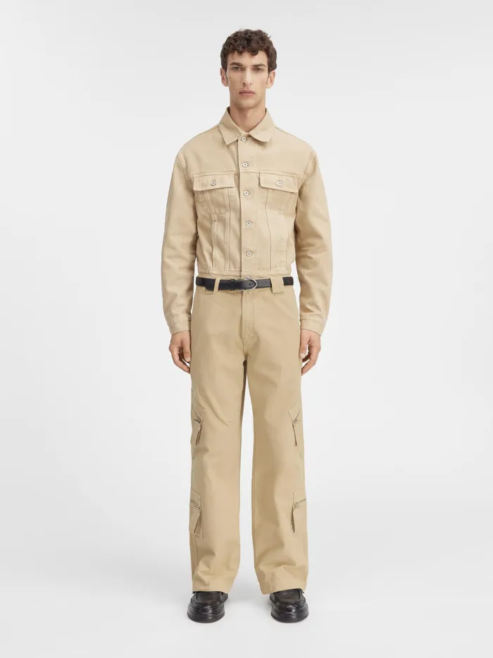 JACQUEMUS Trousers and Shorts Zipped Cargo Pants Beige 8211 Men