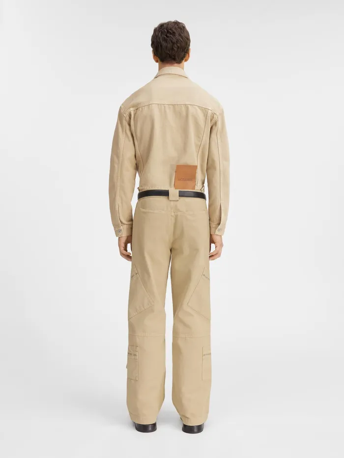 JACQUEMUS Trousers and Shorts Zipped Cargo Pants Beige 8211 Men