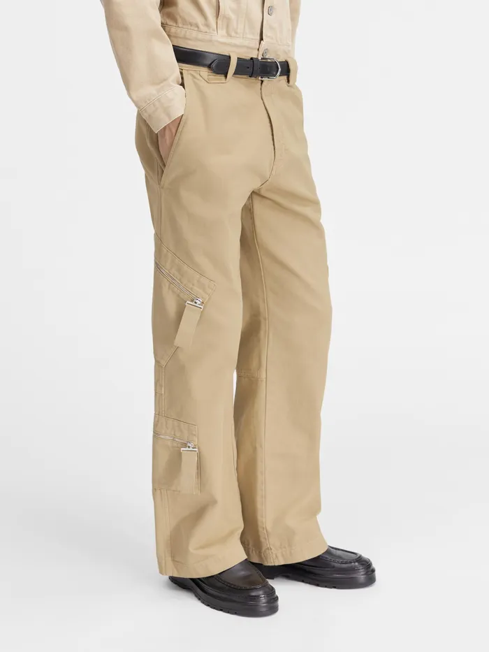 JACQUEMUS Trousers and Shorts Zipped Cargo Pants Beige 8211 Men