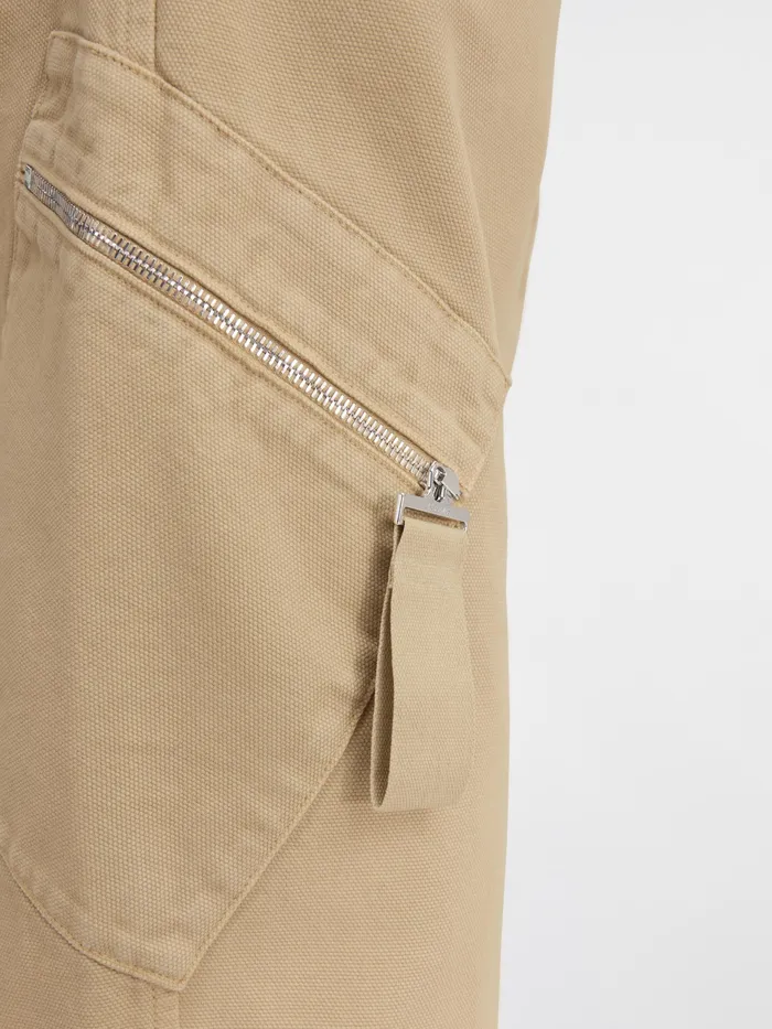 JACQUEMUS Trousers and Shorts Zipped Cargo Pants Beige 8211 Men