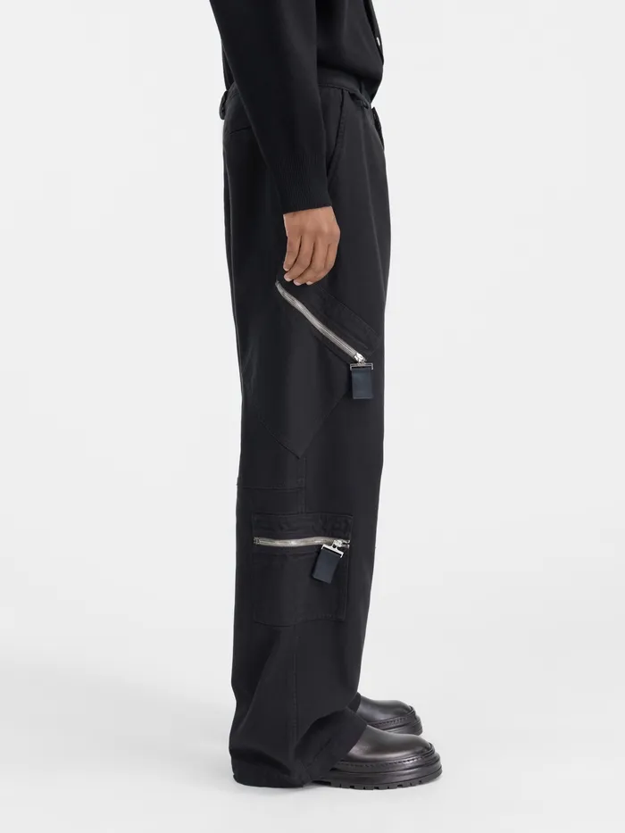 JACQUEMUS Trousers and Shorts Zipped Cargo Pants Black 8211 Men