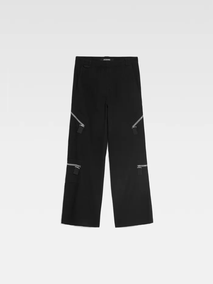 JACQUEMUS Trousers and Shorts Zipped Cargo Pants Black 8211 Men