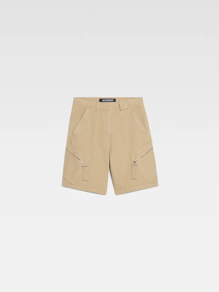 JACQUEMUS Trousers and Shorts Zipped Cargo Shorts Beige 8211 Men