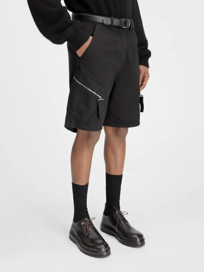 JACQUEMUS Trousers and Shorts Zipped Cargo Shorts Black 8211 Men