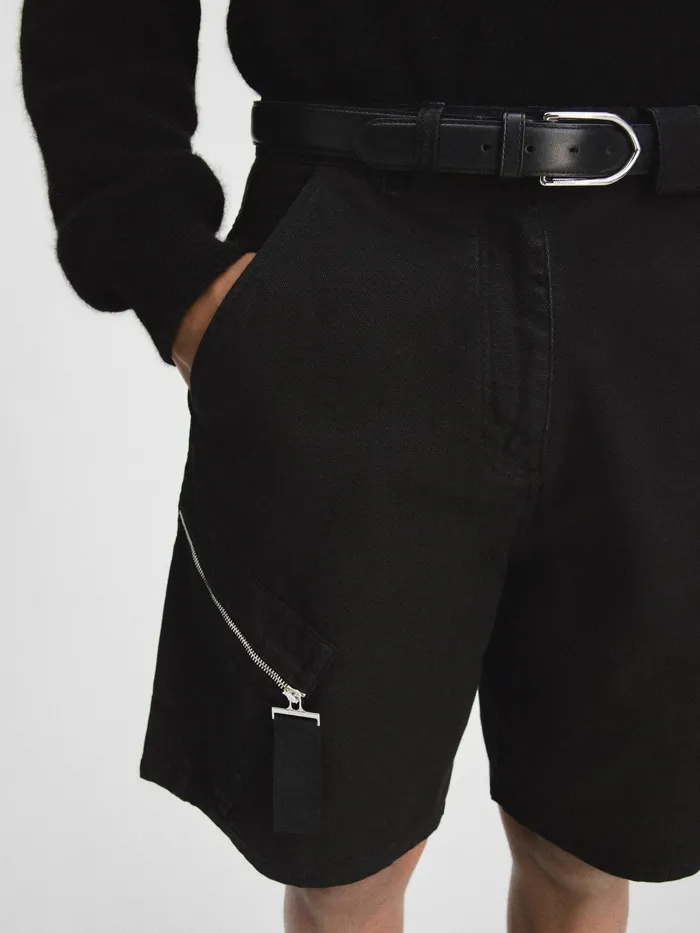 JACQUEMUS Trousers and Shorts Zipped Cargo Shorts Black 8211 Men
