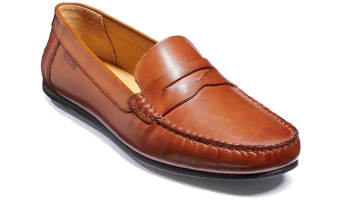 Jamie 8211 Cedar Hand Painted Mens Barker Shoes Loafers
