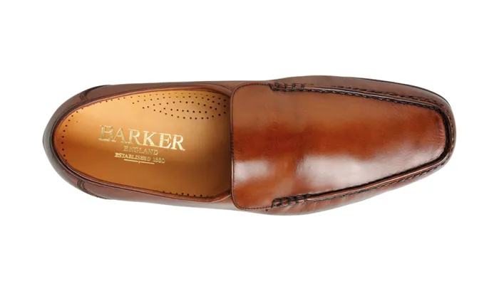 Javron 8211 Brown Burnished Calf Mens Barker Shoes Loafers
