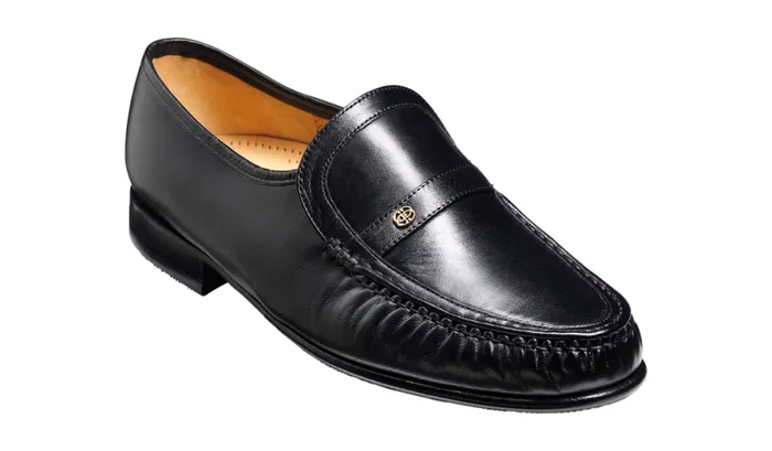 Jefferson 8211 Black Kid Mens Barker Shoes Loafers