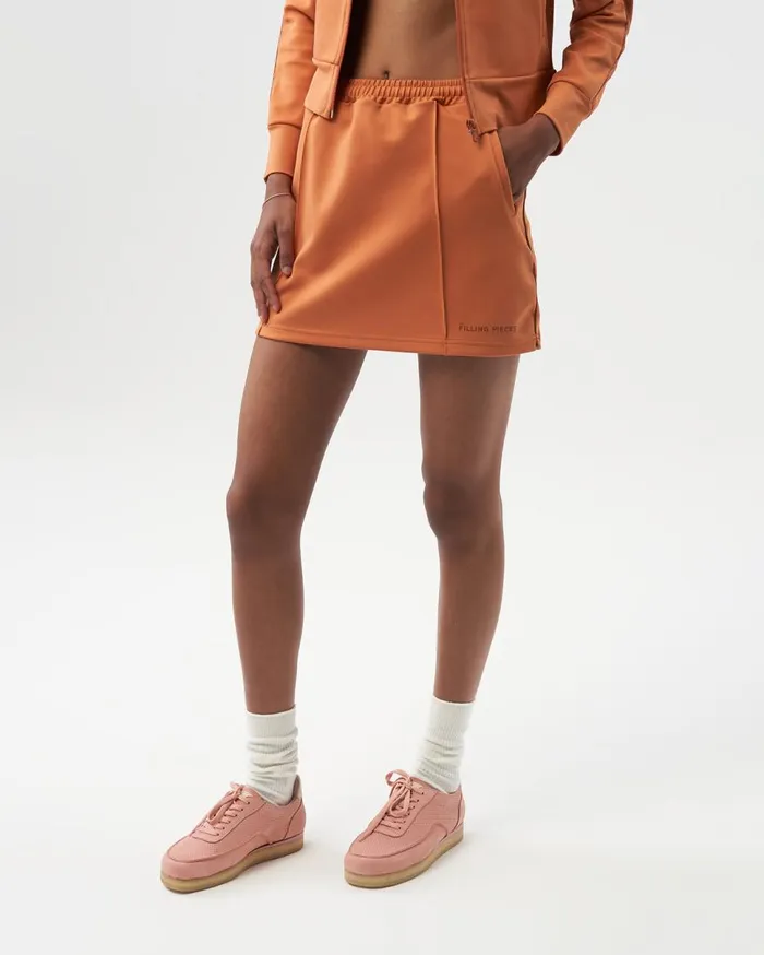 Jersey Track Skirt Caramel Red Women Filling Pieces Pants and Shorts