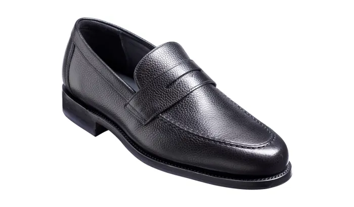 Jevington 8211 Black Grain Mens Barker Shoes Loafers