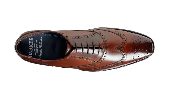 Johnny 8211 Dark Brown Calf Mens Barker Shoes Brogues