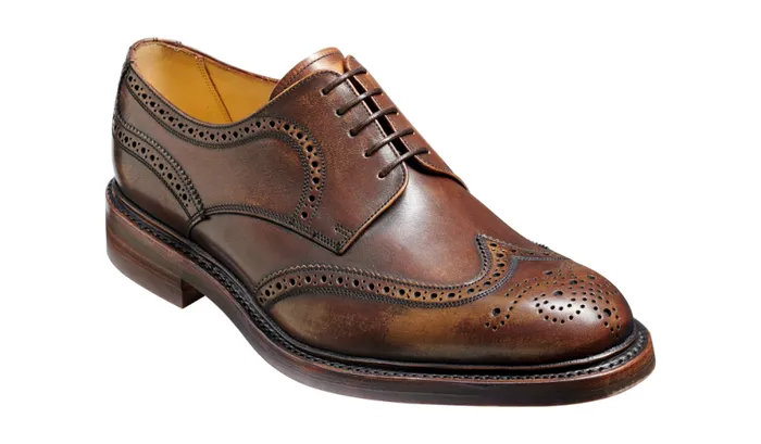 Kelmarsh 8211 Brown Tan Shadow Calf Mens Barker Shoes Brogues
