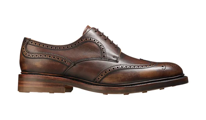 Kelmarsh 8211 Brown Tan Shadow Calf Mens Barker Shoes Brogues
