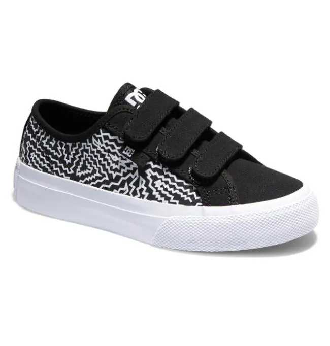 Kids Sneakers DC Kid039s Manual V Shoes BlackWhite Print Kids Sneakers DC Kid039s Manual V Shoes BlackWhite Print