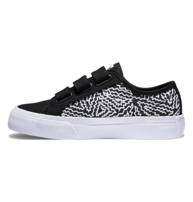 Kids Sneakers DC Kid039s Manual V Shoes BlackWhite Print Kids Sneakers DC Kid039s Manual V Shoes BlackWhite Print