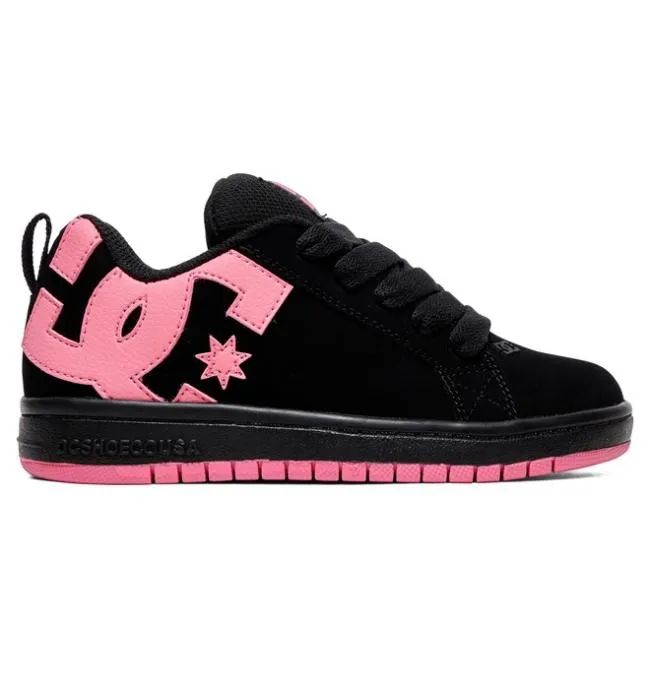 Kids Sneakers DC Kids039 Court Graffik Shoes BlackPink