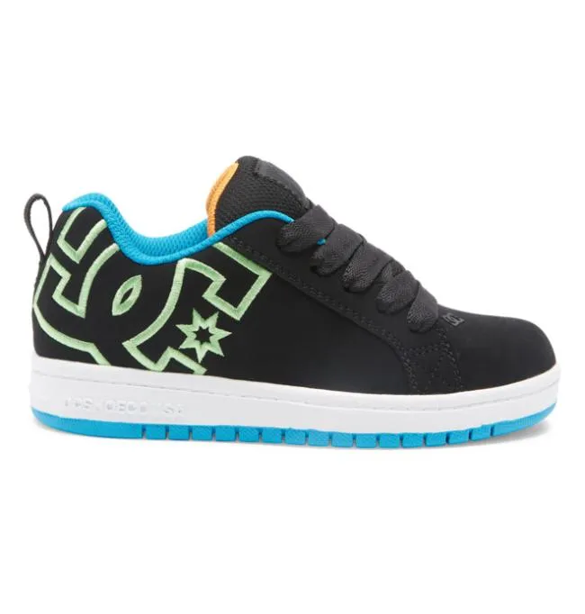 Kids Sneakers DC Kids039 Court Graffik Shoes BlackWhiteGreen