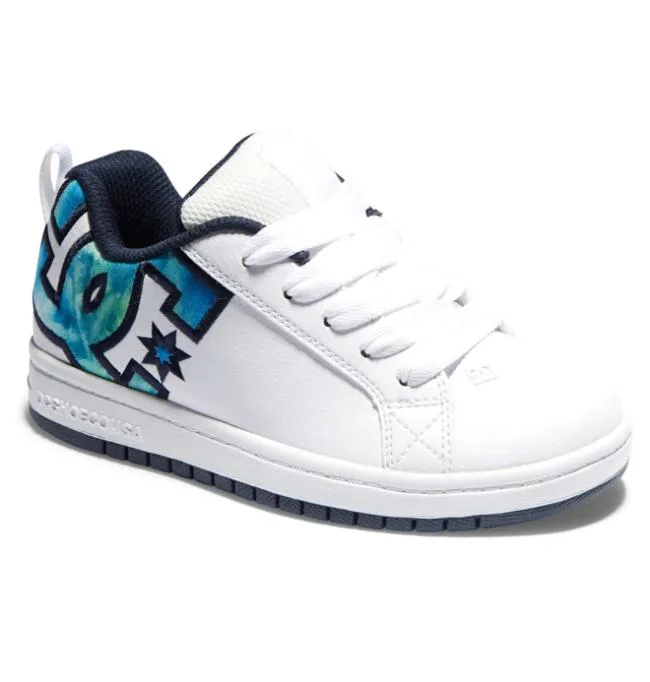 Kids Sneakers DC Kids039 Court Graffik Shoes WhiteBlueGreen Kids Sneakers DC Kids039 Court Graffik Shoes WhiteBlueGreen