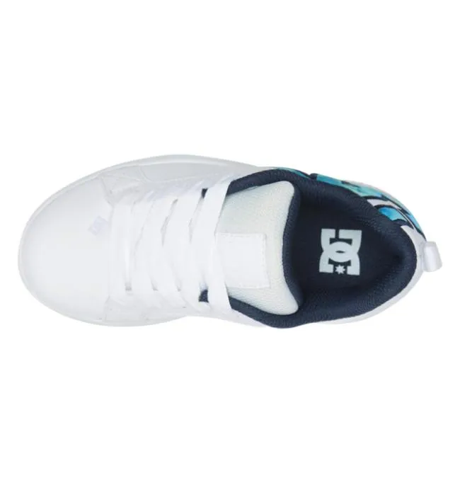 Kids Sneakers DC Kids039 Court Graffik Shoes WhiteBlueGreen Kids Sneakers DC Kids039 Court Graffik Shoes WhiteBlueGreen