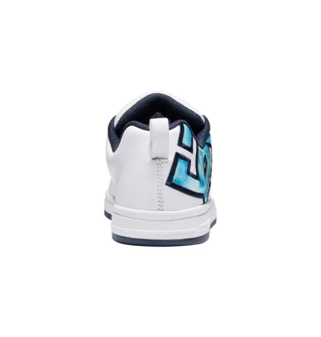 Kids Sneakers DC Kids039 Court Graffik Shoes WhiteBlueGreen Kids Sneakers DC Kids039 Court Graffik Shoes WhiteBlueGreen