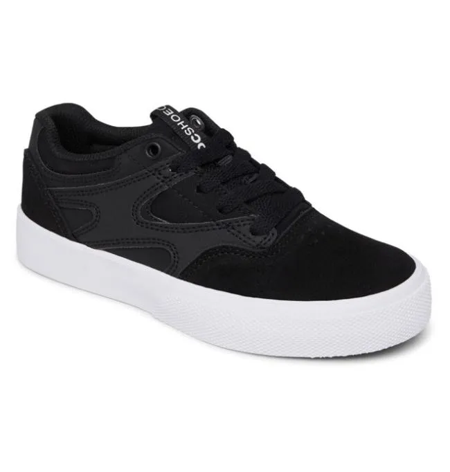Kids Sneakers DC Kids039 Kalis Vulc Shoes BlackBlackWhite Kids Sneakers DC Kids039 Kalis Vulc Shoes BlackBlackWhite