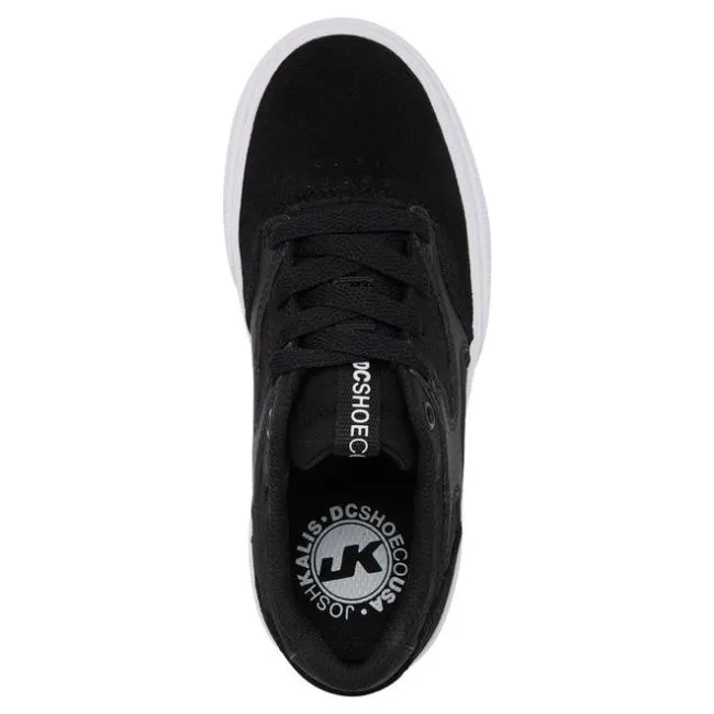 Kids Sneakers DC Kids039 Kalis Vulc Shoes BlackBlackWhite Kids Sneakers DC Kids039 Kalis Vulc Shoes BlackBlackWhite