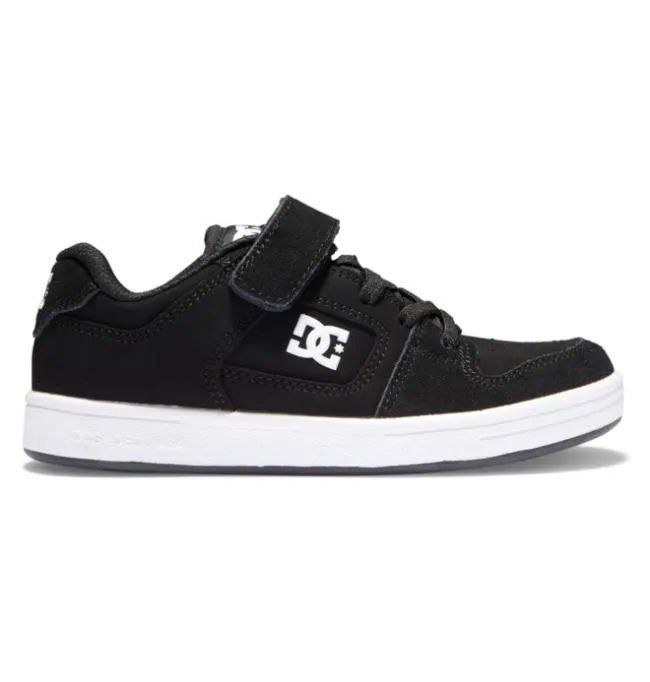 Kids Sneakers DC Kids039 Manteca 4 Elastic Lace Shoes BlackWhite