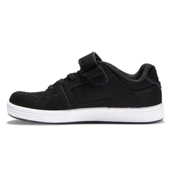 Kids Sneakers DC Kids039 Manteca 4 Elastic Lace Shoes BlackWhite Kids Sneakers DC Kids039 Manteca 4 Elastic Lace Shoes BlackWhite