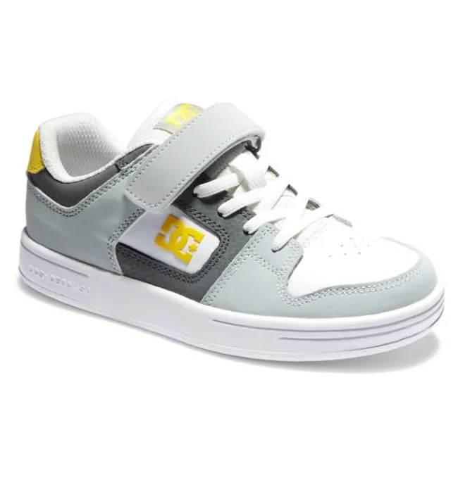 Kids Sneakers DC Kids039 Manteca 4 Elastic Lace Shoes GreyBlackYellow Kids Sneakers DC Kids039 Manteca 4 Elastic Lace Shoes GreyBlackYellow