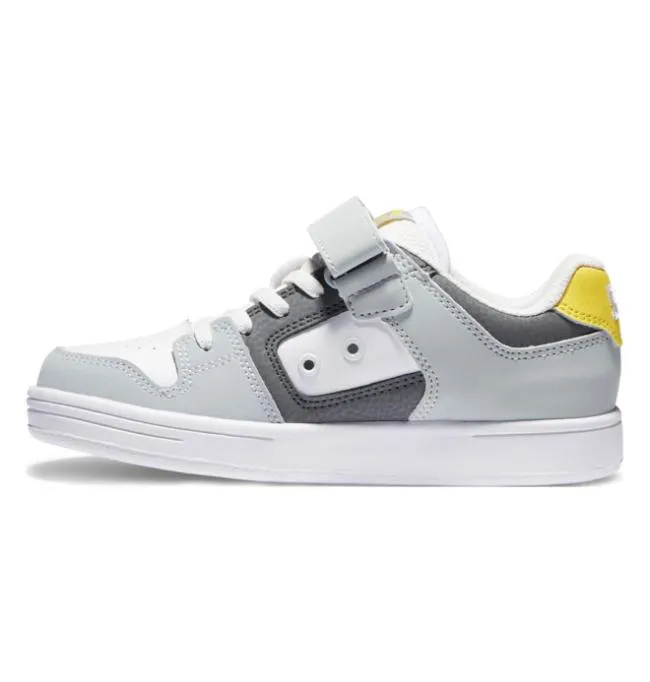Kids Sneakers DC Kids039 Manteca 4 Elastic Lace Shoes GreyBlackYellow Kids Sneakers DC Kids039 Manteca 4 Elastic Lace Shoes GreyBlackYellow