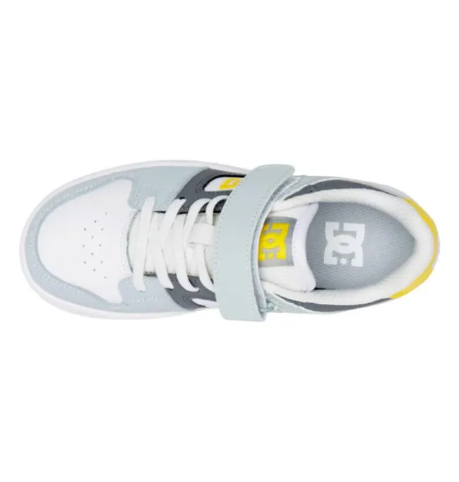 Kids Sneakers DC Kids039 Manteca 4 Elastic Lace Shoes GreyBlackYellow Kids Sneakers DC Kids039 Manteca 4 Elastic Lace Shoes GreyBlackYellow