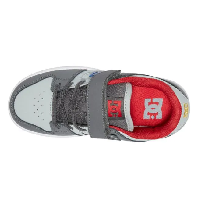 Kids Sneakers DC Kids039 Manteca 4 Elastic Lace Shoes GreyGreyBlue Kids Sneakers DC Kids039 Manteca 4 Elastic Lace Shoes GreyGreyBlue