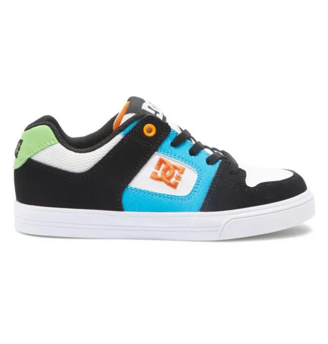 Kids Sneakers DC Kids039 Pure Elastic Lace Shoes WhiteBlackBlue
