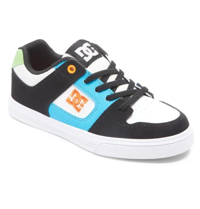 Kids Sneakers DC Kids039 Pure Elastic Lace Shoes WhiteBlackBlue Kids Sneakers DC Kids039 Pure Elastic Lace Shoes WhiteBlackBlue