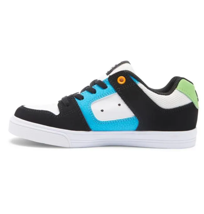 Kids Sneakers DC Kids039 Pure Elastic Lace Shoes WhiteBlackBlue Kids Sneakers DC Kids039 Pure Elastic Lace Shoes WhiteBlackBlue