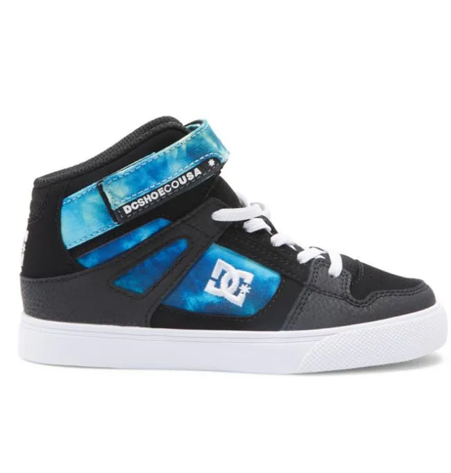 Kids Sneakers DC Kids039 Pure High Elastic Lace Shoes BlackBlueGreen
