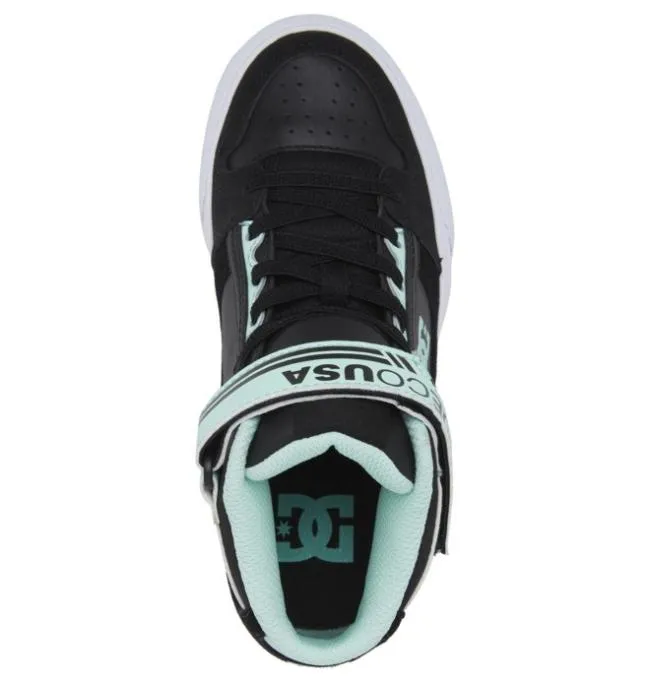 Kids Sneakers DC Kids039 Pure High Elastic Lace Shoes BlackGreen Kids Sneakers DC Kids039 Pure High Elastic Lace Shoes BlackGreen