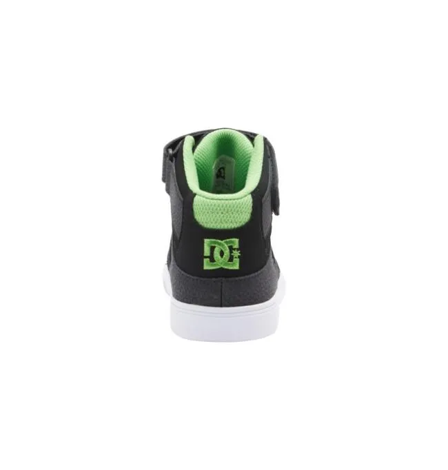 Kids Sneakers DC Kids039 Pure High Elastic Lace Shoes BlackGreyBlack Kids Sneakers DC Kids039 Pure High Elastic Lace Shoes BlackGreyBlack