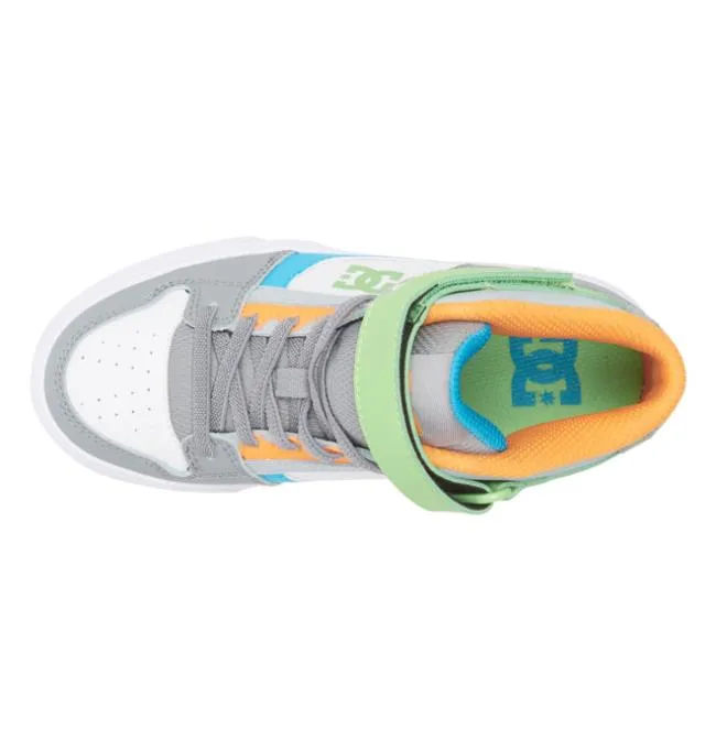 Kids Sneakers DC Kids039 Pure High Elastic Lace Shoes GreyGreyWhite Kids Sneakers DC Kids039 Pure High Elastic Lace Shoes GreyGreyWhite