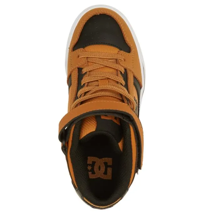 Kids Sneakers DC Kids039 Pure High Elastic Lace Shoes WheatBlack Kids Sneakers DC Kids039 Pure High Elastic Lace Shoes WheatBlack