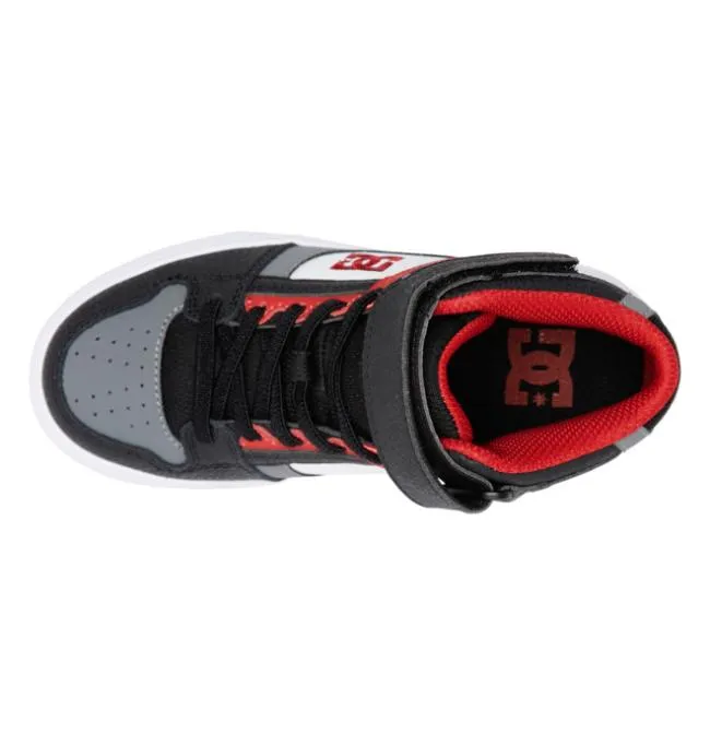 Kids Sneakers DC Kids039 Pure High Elastic Lace Shoes WhiteGreyRed Kids Sneakers DC Kids039 Pure High Elastic Lace Shoes WhiteGreyRed