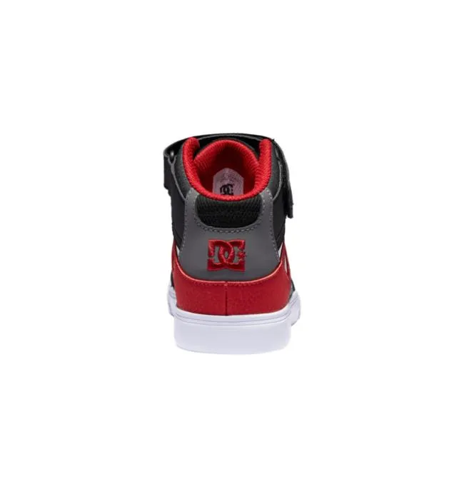 Kids Sneakers DC Kids039 Pure High Elastic Lace Shoes WhiteGreyRed Kids Sneakers DC Kids039 Pure High Elastic Lace Shoes WhiteGreyRed