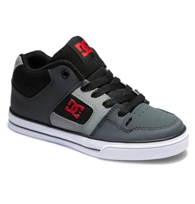 Kids Sneakers DC Kids039 Pure MID MidTop Shoes BlackGreyWhite Kids Sneakers DC Kids039 Pure MID MidTop Shoes BlackGreyWhite
