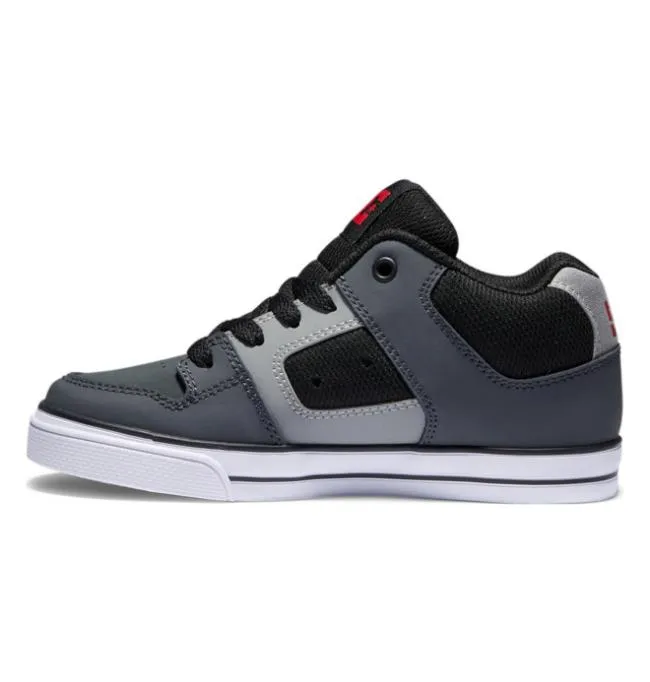 Kids Sneakers DC Kids039 Pure MID MidTop Shoes BlackGreyWhite Kids Sneakers DC Kids039 Pure MID MidTop Shoes BlackGreyWhite