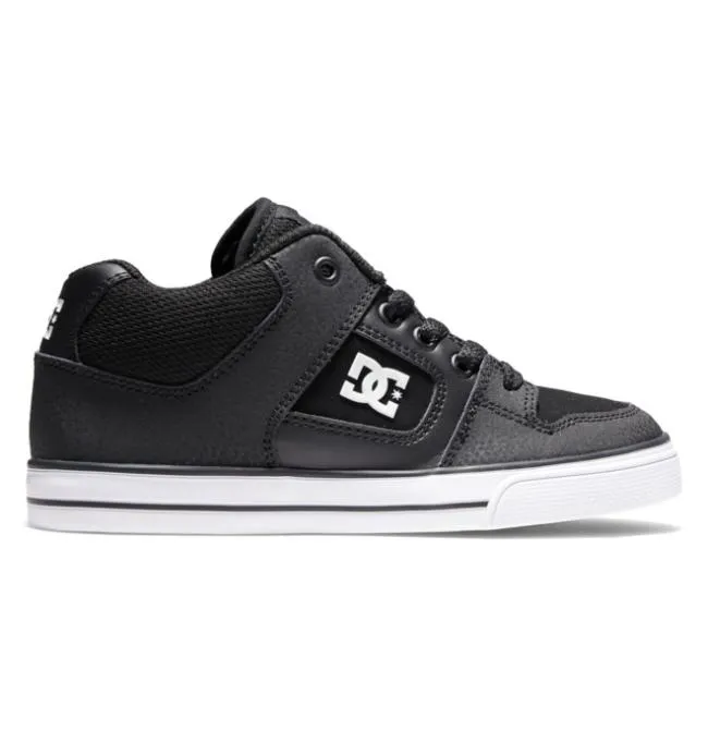 Kids Sneakers DC Kids039 Pure MID MidTop Shoes BlackWhite