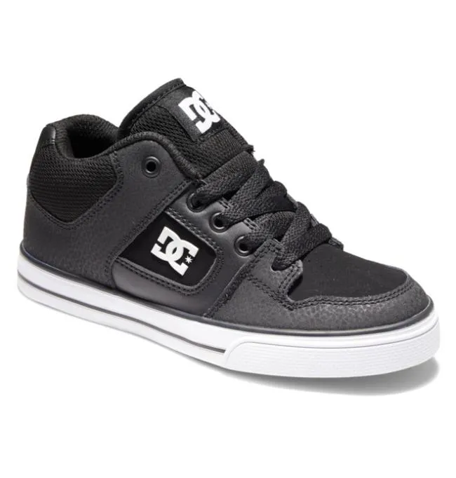 Kids Sneakers DC Kids039 Pure MID MidTop Shoes BlackWhite